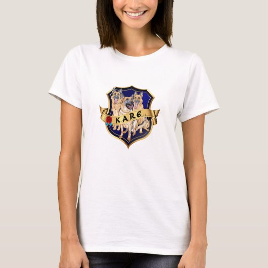 T-shirt Éducation de ressources d'aide de KARE K9 (Devant)