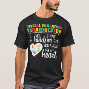 T-shirt Éducation spéciale Paraéducateur mignon coeur A
