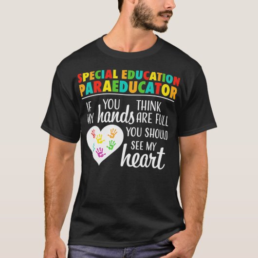 T-shirt Éducation spéciale Paraéducateur mignon coeur Appr (Devant)
