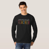 T-shirt Educational Teacher Life Leopard Educator Apprecia (Devant entier)