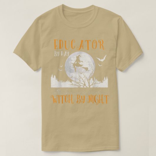 T-shirt Éducatrice De Jour Sorcière De Nuit Femmes Hallowe (Design devant)
