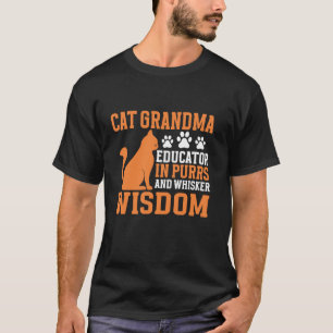 T-shirt Éducatrice en ronrons et sagesse de moustaches Gra
