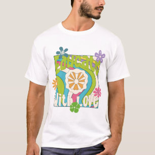 T-shirt Éduquer avec amour Design Rétro Enseignant