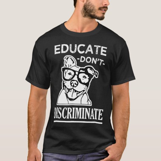 T-shirt Éduquer la Secourt de sensibilisation à l'Pitbull (Devant)