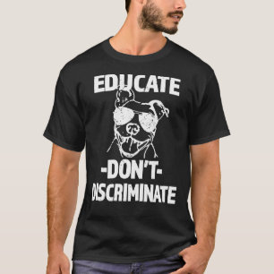 T-shirt Éduquer le chien Pitbull