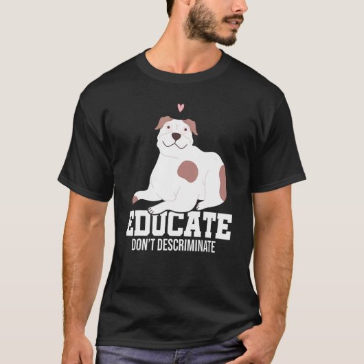 T-shirt Éduquer Ne pas diffamer Chien Propriétaire Chien C (Devant)