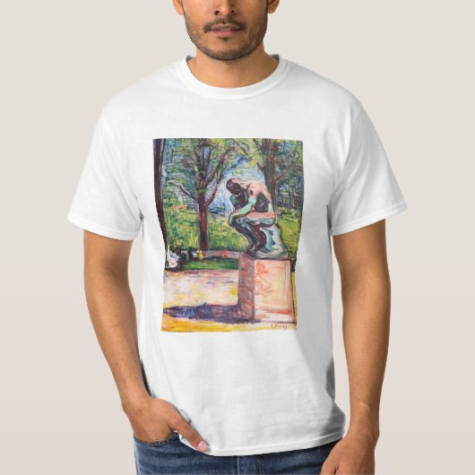 T-shirt Edvard Munch - Le penseur de Rodin (Devant)