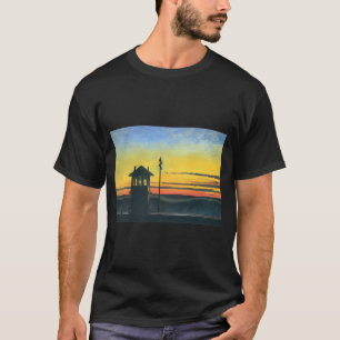 T-shirt Edward Hopper - Coucher de soleil sur le chemin de