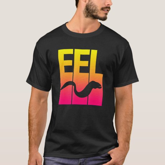 T-shirt Eel Fish Retro (Devant)