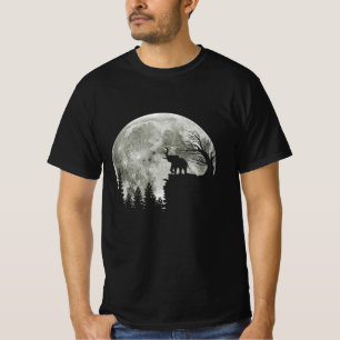 T-shirt Eéléphant Sur Montagne Éffrayant Lune D'Halloween