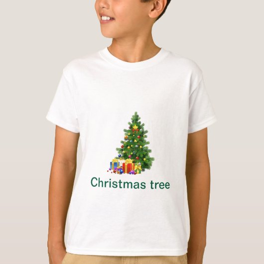 T-shirt Een feestelijke viering van kerstbomen (Voorkant)