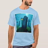 T-shirt Eerie Glimpse du fantôme du cimetière (Devant)