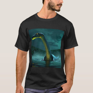 T-shirt Eerie Loch Ness Monster avec les yeux brillants la