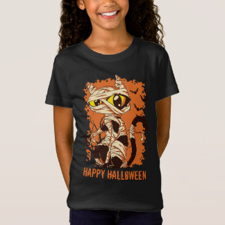 T-Shirt Eerie Mummy Chat Happy Halloween