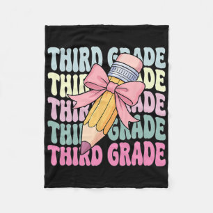 T-shirt eerste schooldag derde klas Coquette 3e Fleece Deken