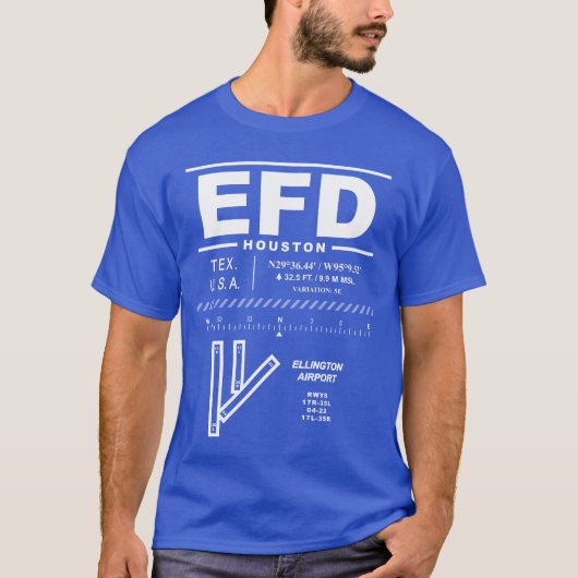T-shirt EFD de l'aéroport d'Ellington (Devant)