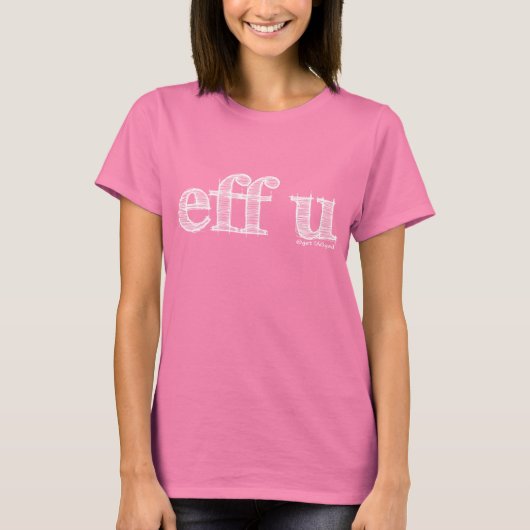 T-shirt eff u blanc (Devant)