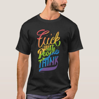 T-shirt Eff W Les Gens Pensent Lgbtq Rainbow Flag Pour Fie
