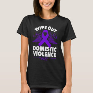 T-shirt Effacer la violence domestique ruban violet