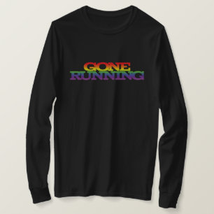 T-shirt Effet Arc-en-ciel coloré Gone Running Text
