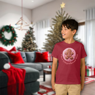 T-shirt Effet Broderie Noël Pain d'épices Homme Homme