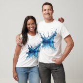 T-shirt Effet d'éclaboussure d'eau bleue pure (Unisexe)