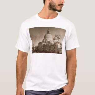 T-shirt Effet Papier Sepia Venise Grand Canal
