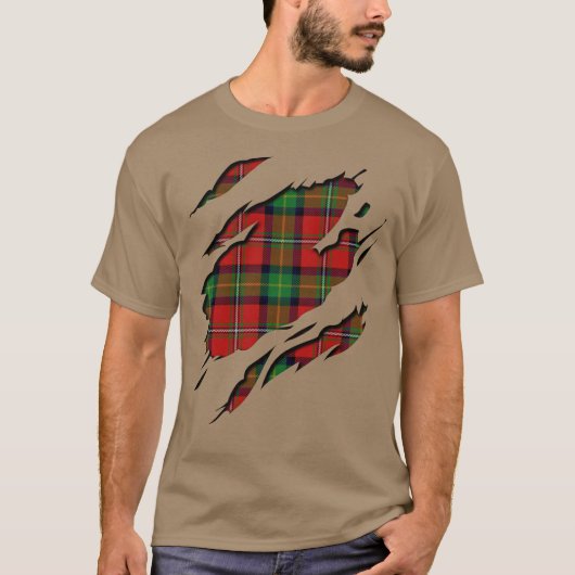 T-shirt Effets de plaid de tartan de Boyd de clan (Devant)