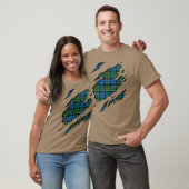 T-shirt Effets de plaid de tartan de Colquhoun de clan (Unisexe)