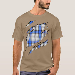 T-shirt Effets de plaid de tartan de Hannay de clan