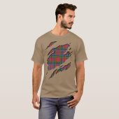 T-shirt Effets de plaid de tartan de Kidd de clan (Devant entier)