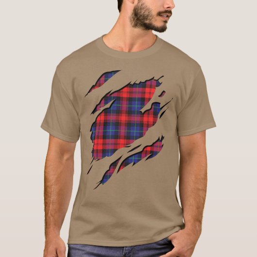 T-shirt Effets de plaid de tartan de MacLachlan de clan (Devant)