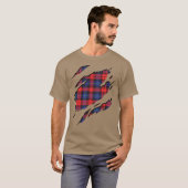T-shirt Effets de plaid de tartan de MacLachlan de clan (Devant entier)