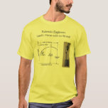 T-shirt Effort de poignée d'ingénieurs de matériaux sans<br><div class="desc">Juste combien de chemises y a-t-il pour des ingénieurs de matériaux ?  Ceci illustre le rapport classique de contrainte-tension de la force des classes de matériaux,  avec une barre en aluminium qui a été tirée après sa limite d'élasticité et complètement pour rompre.</div>