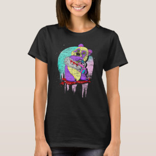 T-shirt Éffrayant animal effrayant Vaporwave 90s Art Dépla