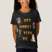 T-Shirt Éffrayant avec moi Halloween (Devant)