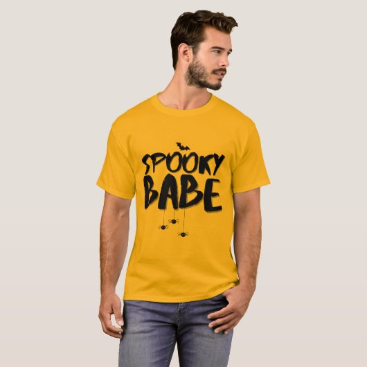 T-shirt Éffrayant Babe Vibes Drôle Design Halloween Automn (Devant entier)