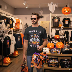 T-shirt Éffrayant Black Funny Goose Citrouille Halloween G