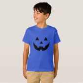 T-shirt Éffrayant bleu noir Jack-o'-lantern mignon Hallowe (Devant entier)