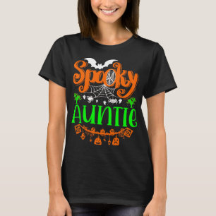 T-shirt Éffrayant Boo Citrouille Halloween Tante Giftidea