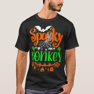T-shirt Éffrayant Boo Halloween Animal Donkey Giftidea