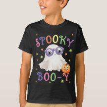 T-shirt éffrayant Boo-y Bright Text Black Boys