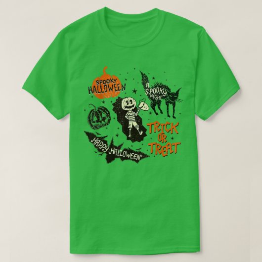 T-shirt Éffrayant Chat Noir Citrouille Trick Ou Treat Funn (Design devant)