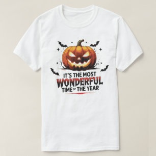 T-shirt Éffrayant Citrouille Halloween Chemise blanc Impri