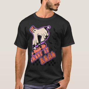 T-shirt Éffrayant Creux it Véritable Vintage Fantôme Hallo