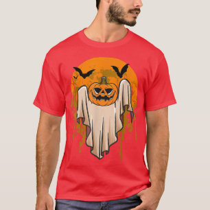 T-shirt Éffrayant Fantôme De Boo Avec Costume D'Halloween