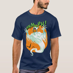 T-shirt Éffrayant fantôme d'Halloween en masque facial