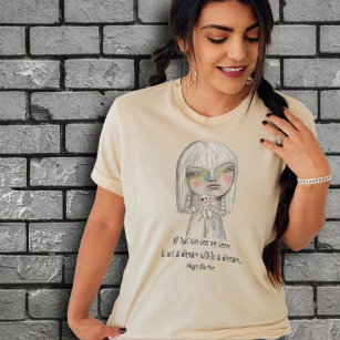 T-shirt Éffrayant fille Goth Whimsical Pastel Folk Art