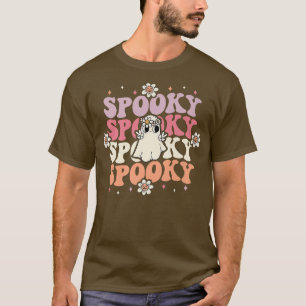 T-shirt Éffrayant Floral Retro Super Fantôme Halloween Cos