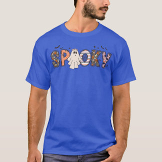 T-shirt Éffrayant Ghost Boo Costume Halloween Retro Trick 